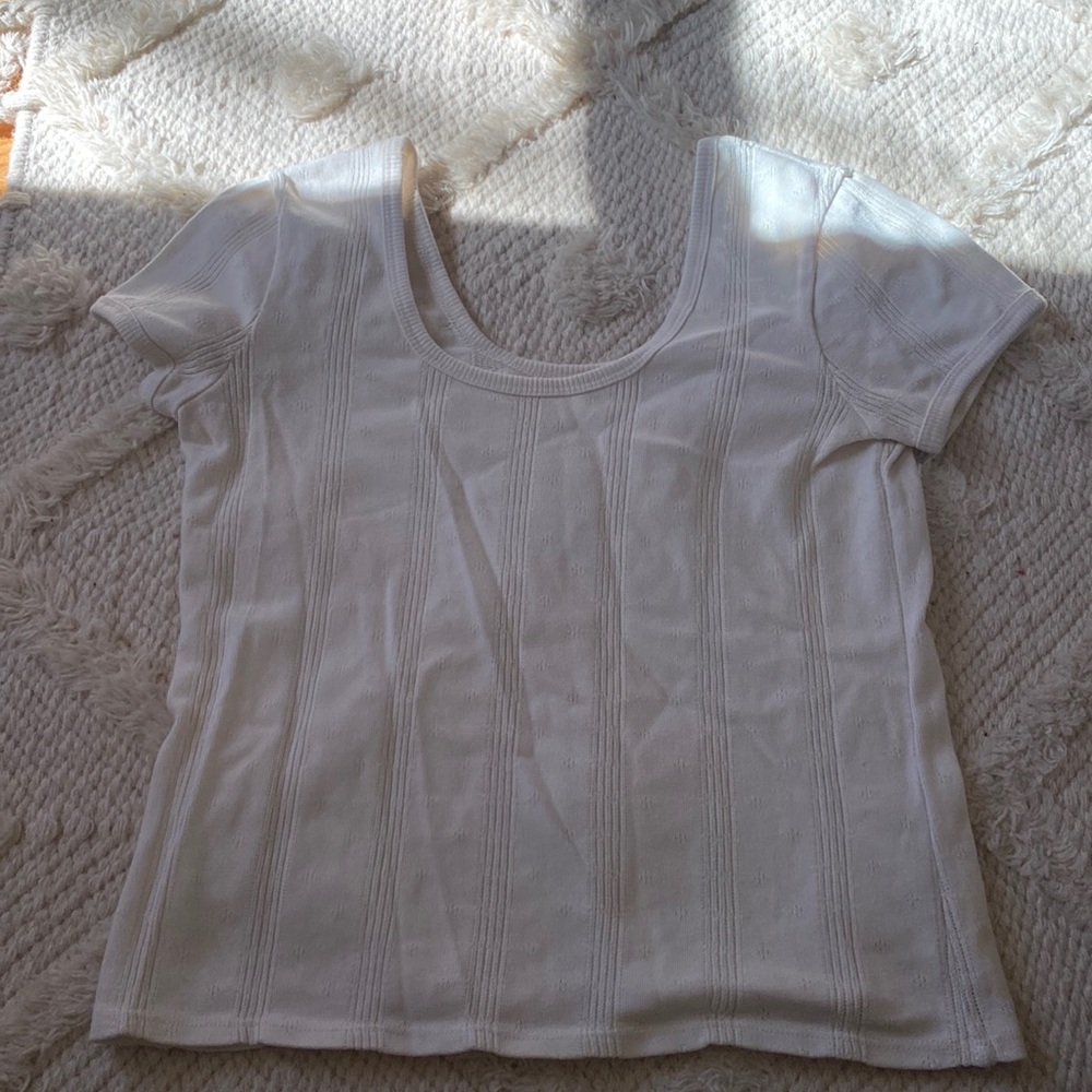 Madewell cream scoop neck shirt